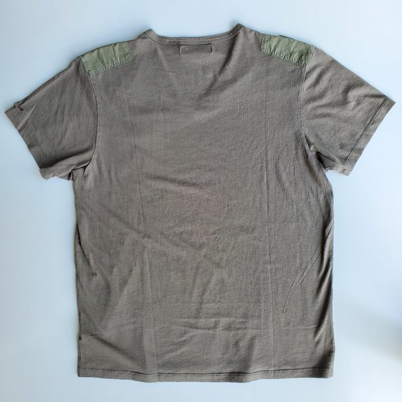 Ben Sherman Army Green V-Neck Short Sleeve T-Shirt - Picture 5 of 5